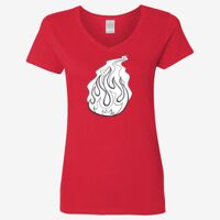 Ladies' Heavy Cotton™ V-Neck T-Shirt Thumbnail